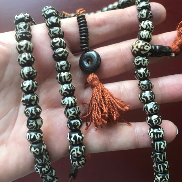 Yak bone Sanskrit prayer bead Meditation mala - Picture 11 of 11